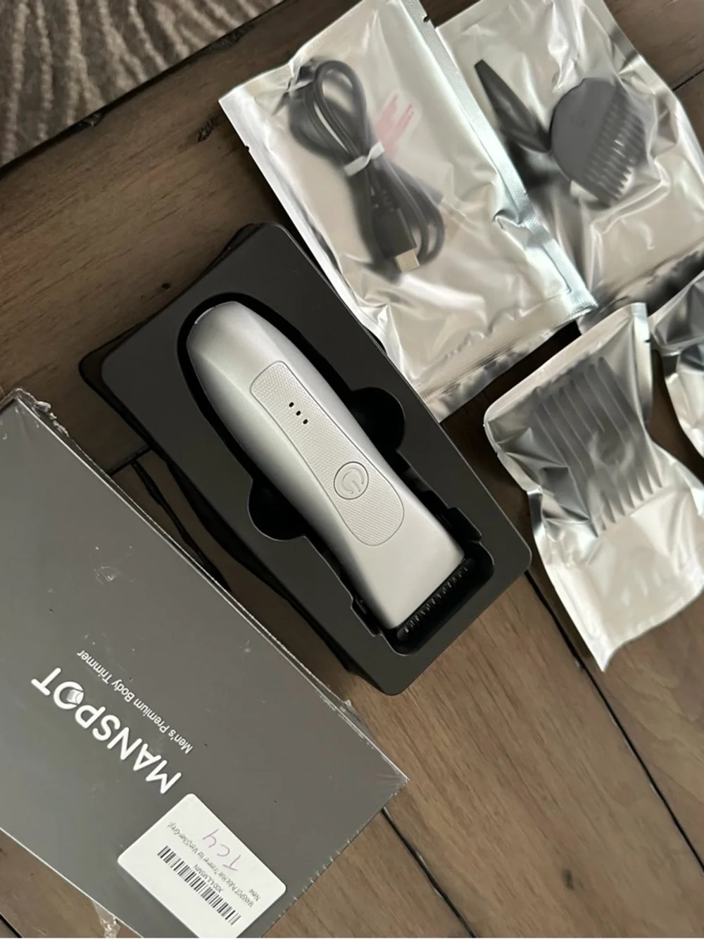 Body Hair Trimmer Silver-Grey Ceramic Blade Heads Waterproof #TC4
